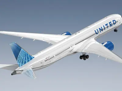 Boeing 787-10 United Airlines 3D model