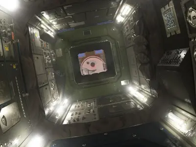 ISS like SpaceStation Interior V2 3D model
