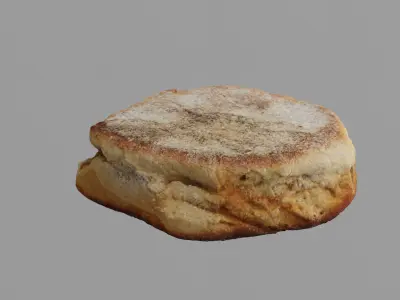 Photorealistic English Muffin - 5 LODs Free low-poly 3D model