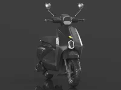  Vespa Electric Scooter Electric Motorcycle Ebike 1000W Low-poly 3D model