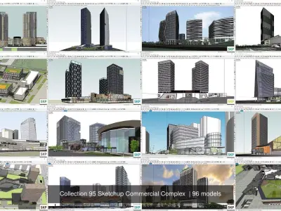 Collection 95 Sketchup Commercial Complex  3D Model Pack