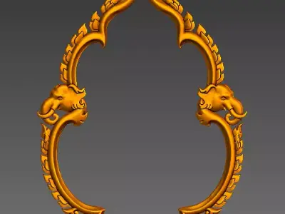 ancient thai pattern frame  3D print model