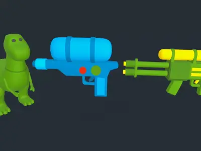Toys - Low Poly Toy Props by Ake Low-poly 3D model