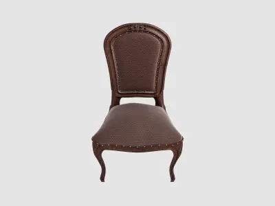 Dining Chair Rustic Brown 3D model