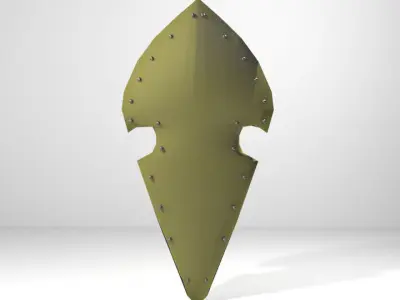 Personal Armor Shield - Medieval Elven 3D model