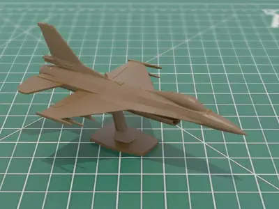 F16C Falcon Jet Aircraft 3MF Model 3D print model