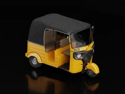 Auto Rickshaw Bajaj Tricycle Keke Napep 3D model