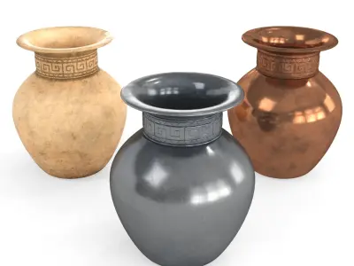 3D model Vases greek vase Low-poly 3D model