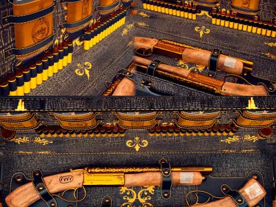 Relax set steampunk gun case 3D model