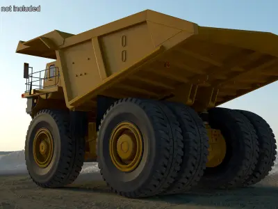 Mining Dump Truck Rigged for Cinema 4D 3D model