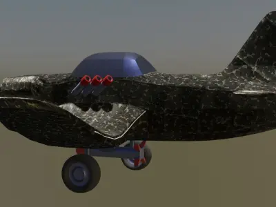 Low Poly War Plane Free low-poly 3D model