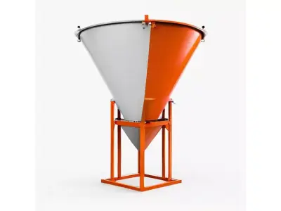 Industrial Factory Material Hopper for 3D print 3D model