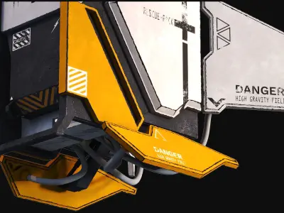 Rescue drone Low-poly 3D model