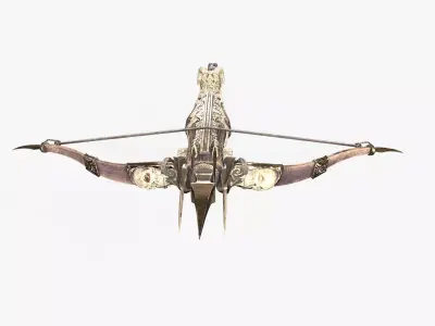 Crossbow 02 Low-poly 3D model