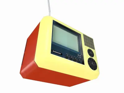 RETRO ANTIQUE TELEVISION Low Poly Low-poly 3D model
