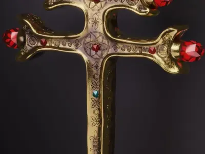 Golden Cross 3D model