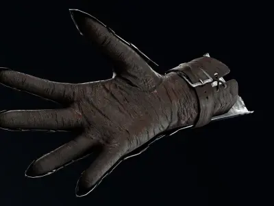  Female Knight Hand  armor LowPoly Low-poly 3D model