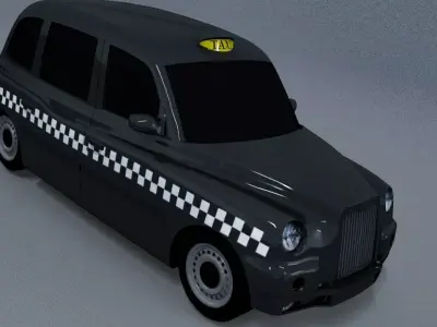 LTI Lowpoly London Taxi  Low-poly 3D model