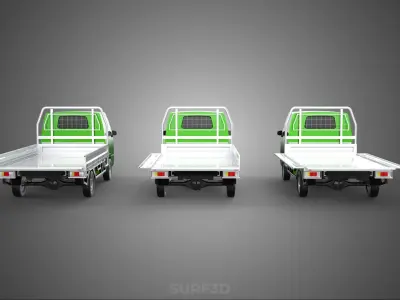 COLLECTION BAKKIE UTE 3 WAY WIDE DECK DROP SIDE BED PICKUP TRUCK 3D model