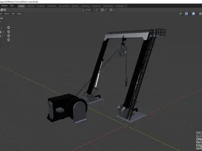 offshore crane 3D model