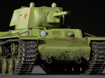 KV1 heavy tank 3D model