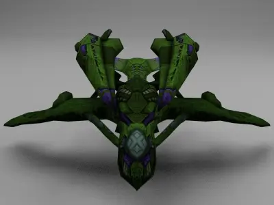 Alien Fighter Low-poly 3D model