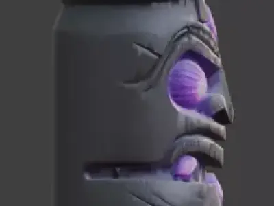 Cursed Totem Pole 3D Model V04 Low-poly 3D model