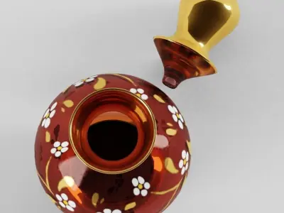 Antique Bohemian Perfume Bottle 3D model