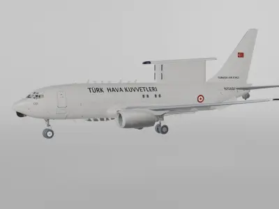 Boeing 737 AEWC  TAF 3D model