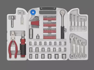 Tools Electrician Tool Box Screwdriver 3D model