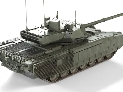 T14 Armata Russian MBT Low-poly 3D model