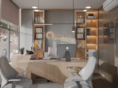 La Arte Office room interior scene  3D model