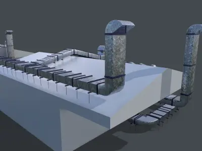 Ventilation Duct PACK Low-poly 3D model