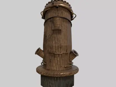 Exhaust Low-poly 3D model buy