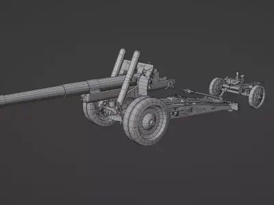 Howz 152mm ML20 Low-poly 3D model
