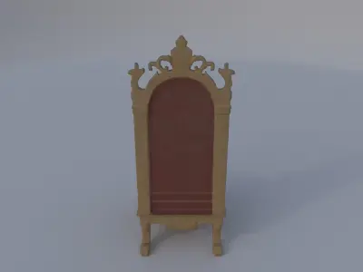 Gilded Throne Chair 3D model