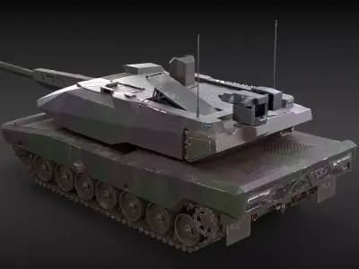 KF-51 Panther German Main Battle Tank Camo 3D model
