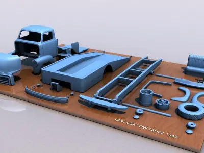 GMC 100 TOW TRUCK 1949 3D print model
