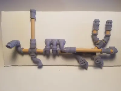 Modular Pipe Creation Set Pre-Supported 3D print model