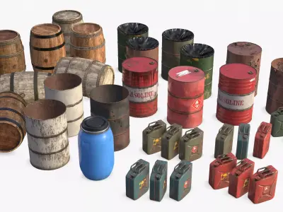 Liquid Containers Collection 3D Model Pack