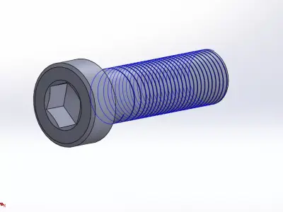 l and key type of bolt 3D model