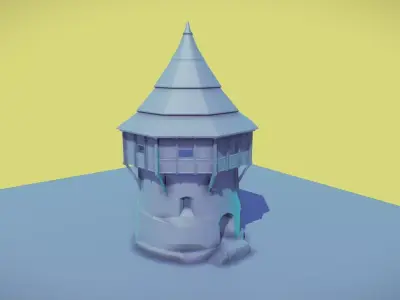 medieval castle tower Free 3D model