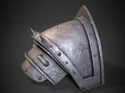 Armor with spikes Low-poly 3D model