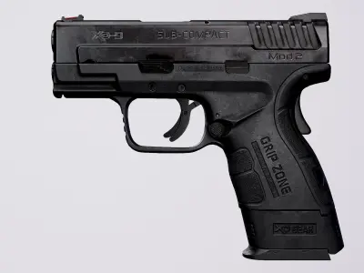 Springfield XD-MOD2 - Black Low-poly 3D model