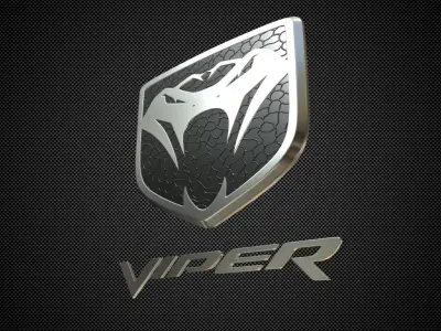 viper logo 3D model Polygon mesh