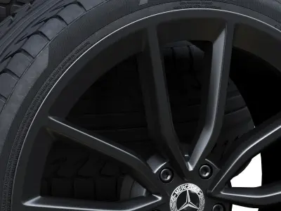 Mercedes wheels 3D model by zifir3d from CGTrader (Textured)