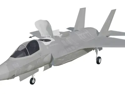 Modern fighter VTOL Jet F-35B II 3D model