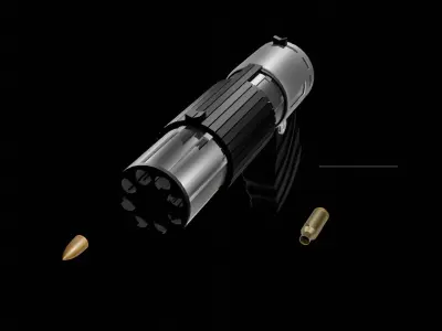 Revolving Gatling Pistol 3D model