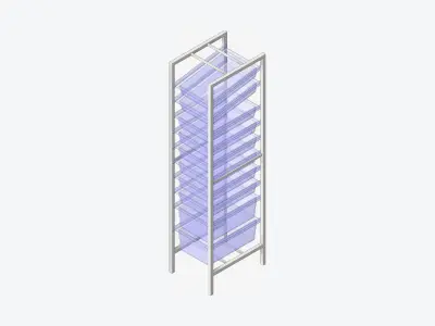 Shelving - Modular Rack - Integral - Type 3 Low-poly 3D model