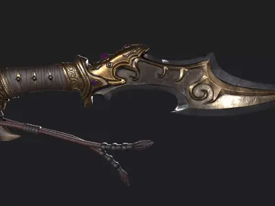 Ancient Dagger  GAME ASSET Lowpoly Low-poly 3D model